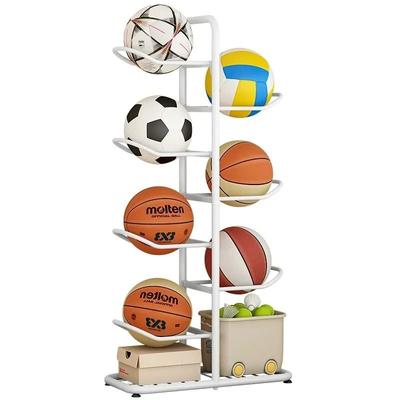 Multilayer Ball Storage Rack For Basketballs, Sports Equipment & Kids' Toys white