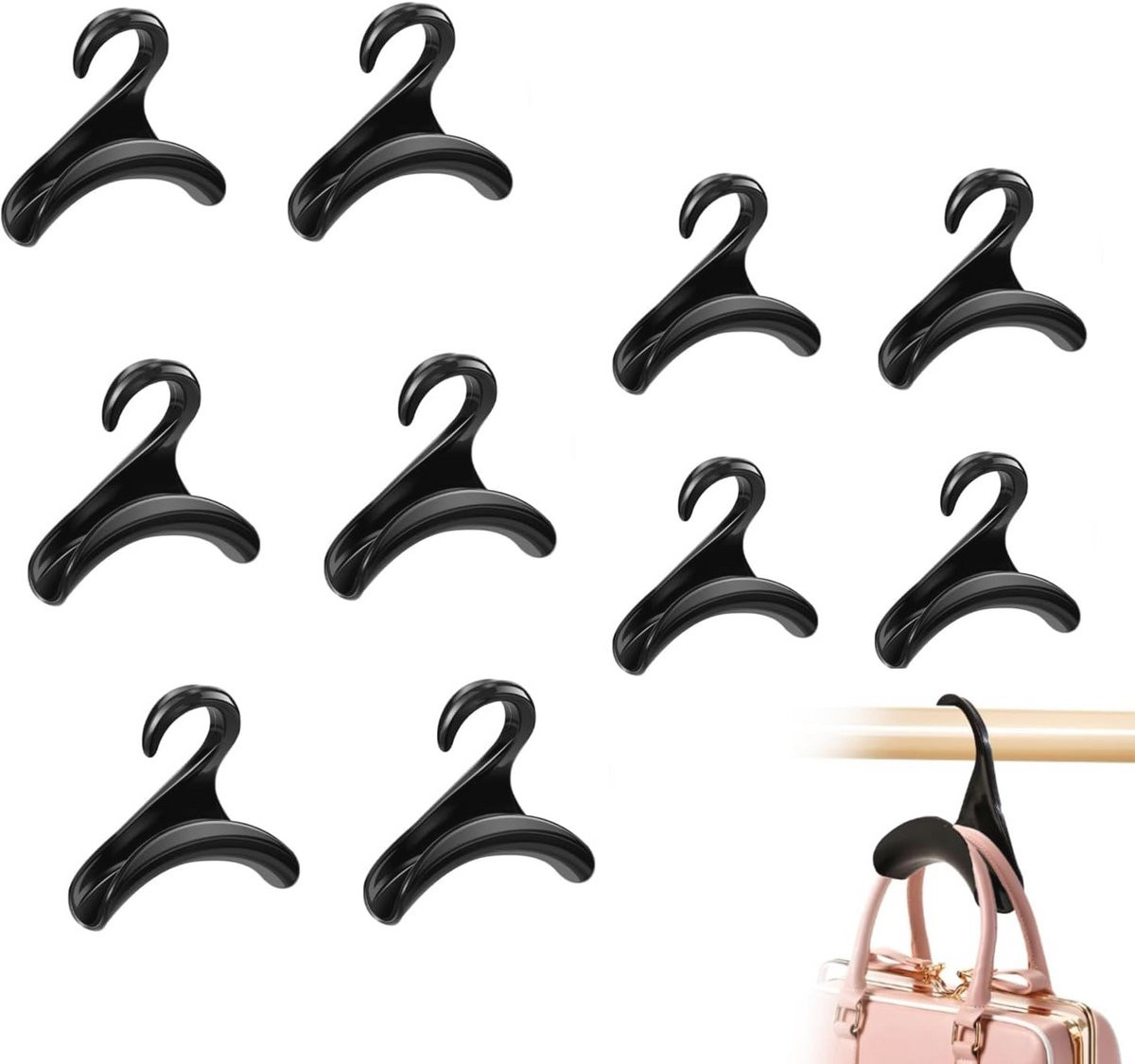 Set van 10 handtas hangers voor handtassen en accessoires