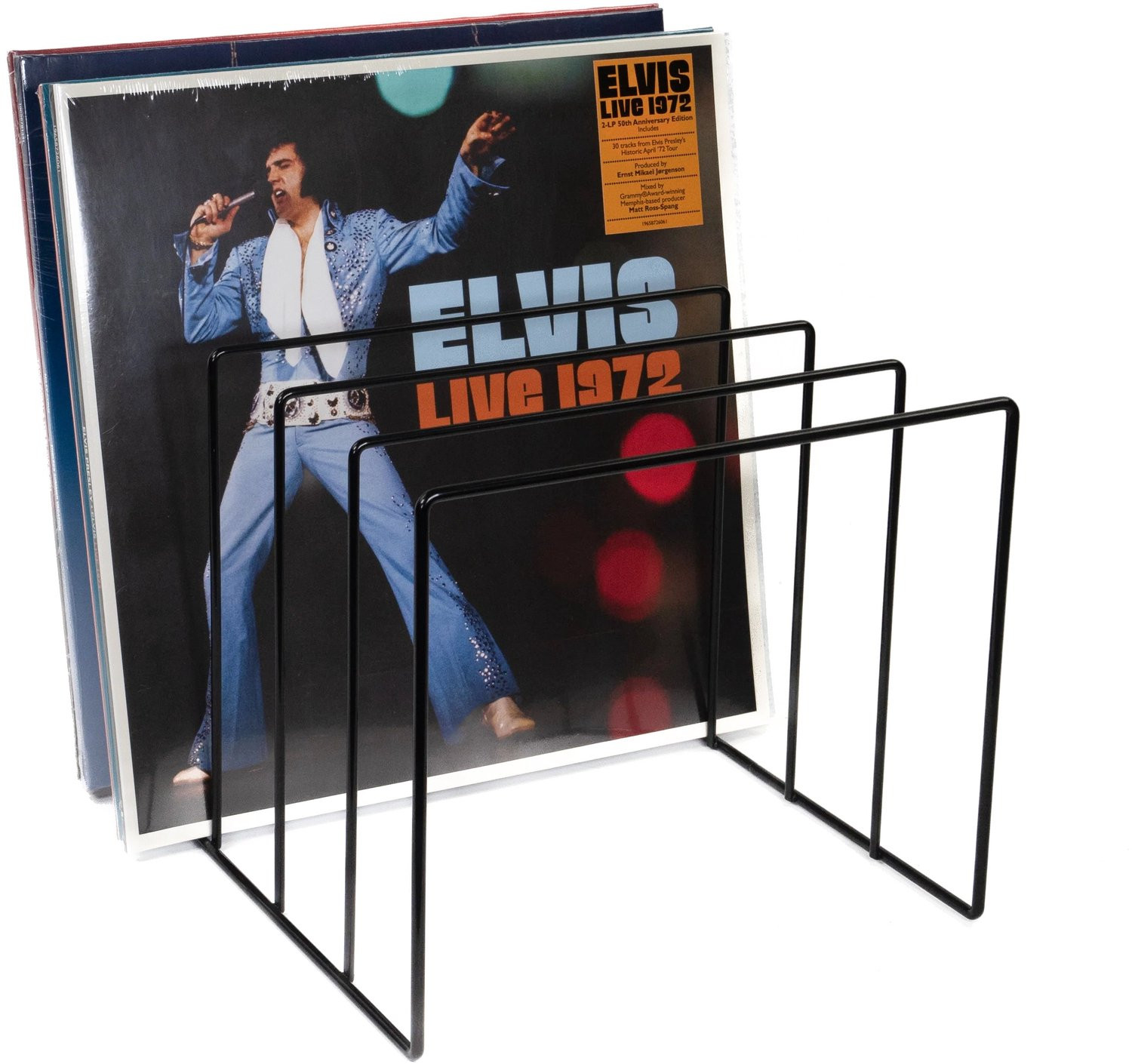 Studio 57 Lp-platenhouder Cube - Zwart Metalen Vinyl Opbergstandaard voor 50 LP-hoezen