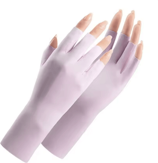 Inspire Essentials UV Protection Nail Art Gloves purple