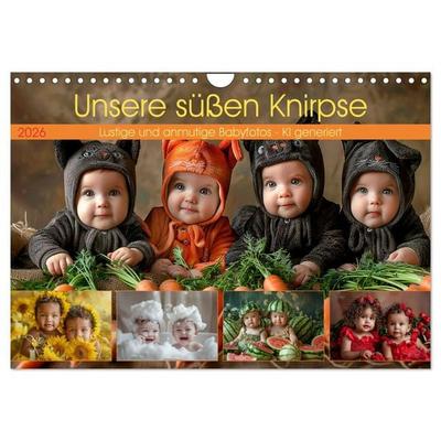 Unsere süßen Knirpse (Wandkalender 2026 DIN A4 quer), CALVENDO Monatskalender