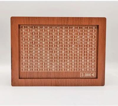 Uplift Essentials Wooden Euro Money Box With Saving Goals And Numbered Counter Reusable Piggy Bank For Kids And Adults eur 3000