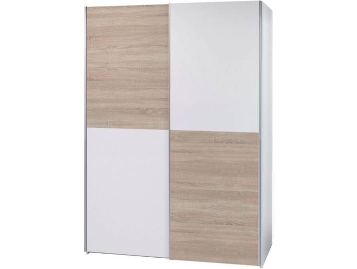 Schlafkontor Schwebetürenschrank Time Schrank, Kleiderschrank mit Schiebetüren 4 Türelemente als Schachbrettoptik