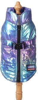 Inspired Finds Rainbow Gradient Winter Pet Vest For Small & Medium Dogs & Cats blue m