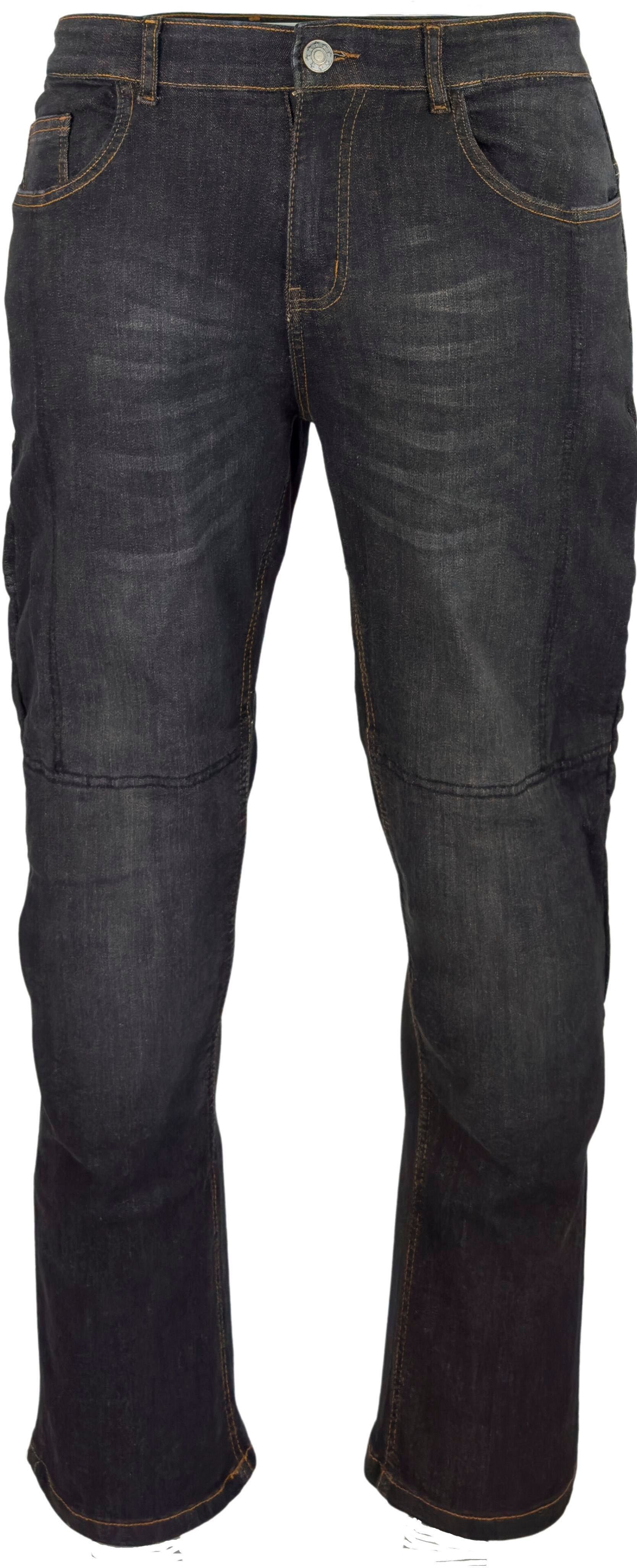 Motorradhose ROLEFF "Aramid Motorradjeans" Gr. 40, schwarz (schwarz, ro170), Hosen, Herren, 40, N-Gr, Obermaterial: 100% Baumwolle. Innenfutter: 100% Aramid, Motorradhose