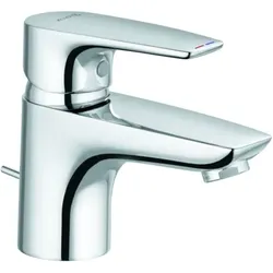 Kludi Pure&solid Waschtischarmatur 343850575 chrom, DN 15, mit Metall-Ablaufgarnitur