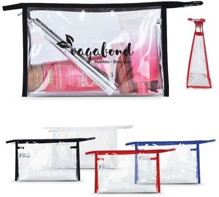 Trousse de toilette publicitaire transparente PVC noir
