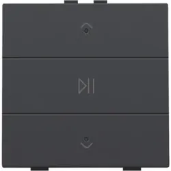 Niko Züblin 122-52073 Einfach Audiosteuerung mit LEDs für Niko Home Control, anthracite coat 12252073