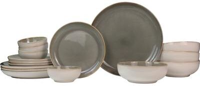 Sango Resona Moss 16-Piece Green Dinnerware Set