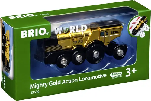 Brio 63363000 Goldene Batterielok mit Licht und S