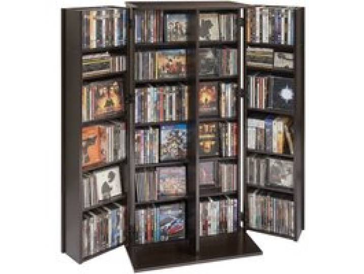 VEVOR DVD-Schrank mit 24 Fächern, Medienaufbewahrungsschrank Standschrank 610 x 368 x 1270 mm, Platzsparendes CD-Schrank für CDs DVDs Bücher Spiele-Discs, Wohnzimmer Homeoffice Aufnahmestudio, Schwarz
