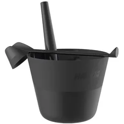 Saunazubehör Harvia Click Eimer und Aufgusskelle Kunststoff, schwarz
