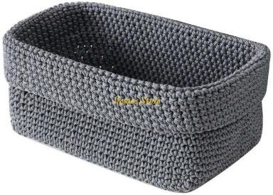 Friendly Fresh Finds Woven Storage Basket Bins Decorative Shelf Organizer Baskets For Home Organization for Grey l