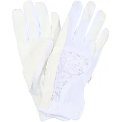 Equipage Larissa - stylischer Reithandschuh mit Spitze, weiß - XL