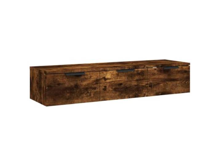 Makastle Wandschrank 102x30x20 cm Räuchereiche Holzwerkstoff TV-Schrank Wandmontage