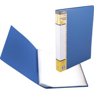 D.RECT Sichtbuch 020176, Solid, aus PP, A4, mit 60 Hüllen, blau