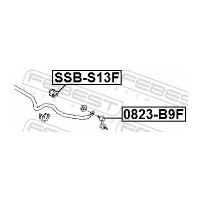 FEBEST Lagerung, Stabilisator SSB-S13F vorne für Subaru