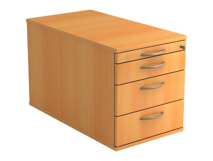 Venda Rollcontainer, Buchefarben, 4 Schublade(n) Schubladen, 42.8x51.2x80 cm, Fsc, DIN EN ISO 14001, Beimöbel erhältlich, Büromöbel, Schreibtischcontainer, Rollcontainer