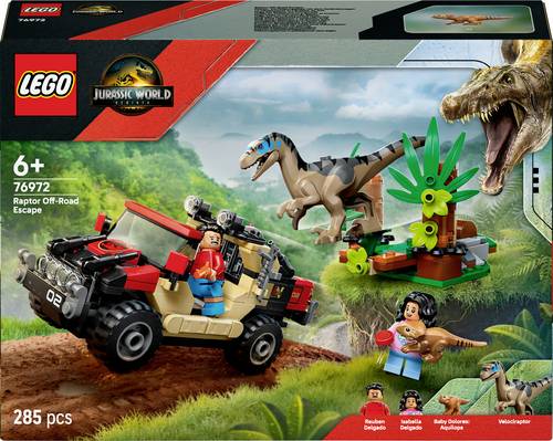76972 LEGO JURASSIC WORLD Raptor: Verfolgungsjagd mit dem Geländewagen