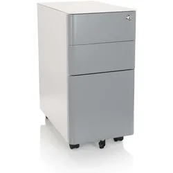 hjh OFFICE Rollcontainer COLOR I Stahl