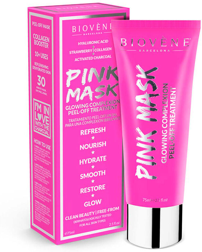 Biovene Pink Mask glowing complexion peel-off treatment 75 ml
