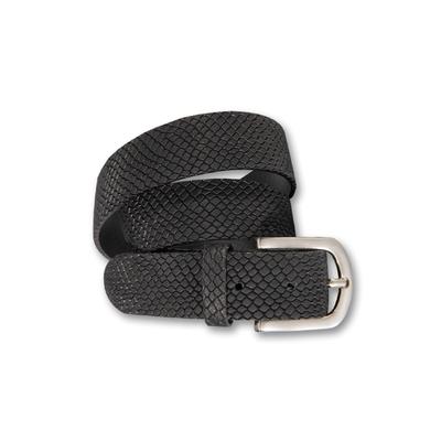 Ledergürtel SILBERGIFT "Ledergürtel mit stylischer Animal-Prägung", Damen, Gr. 105, schwarz, Rindsleder, Gürtel Ledergürtel