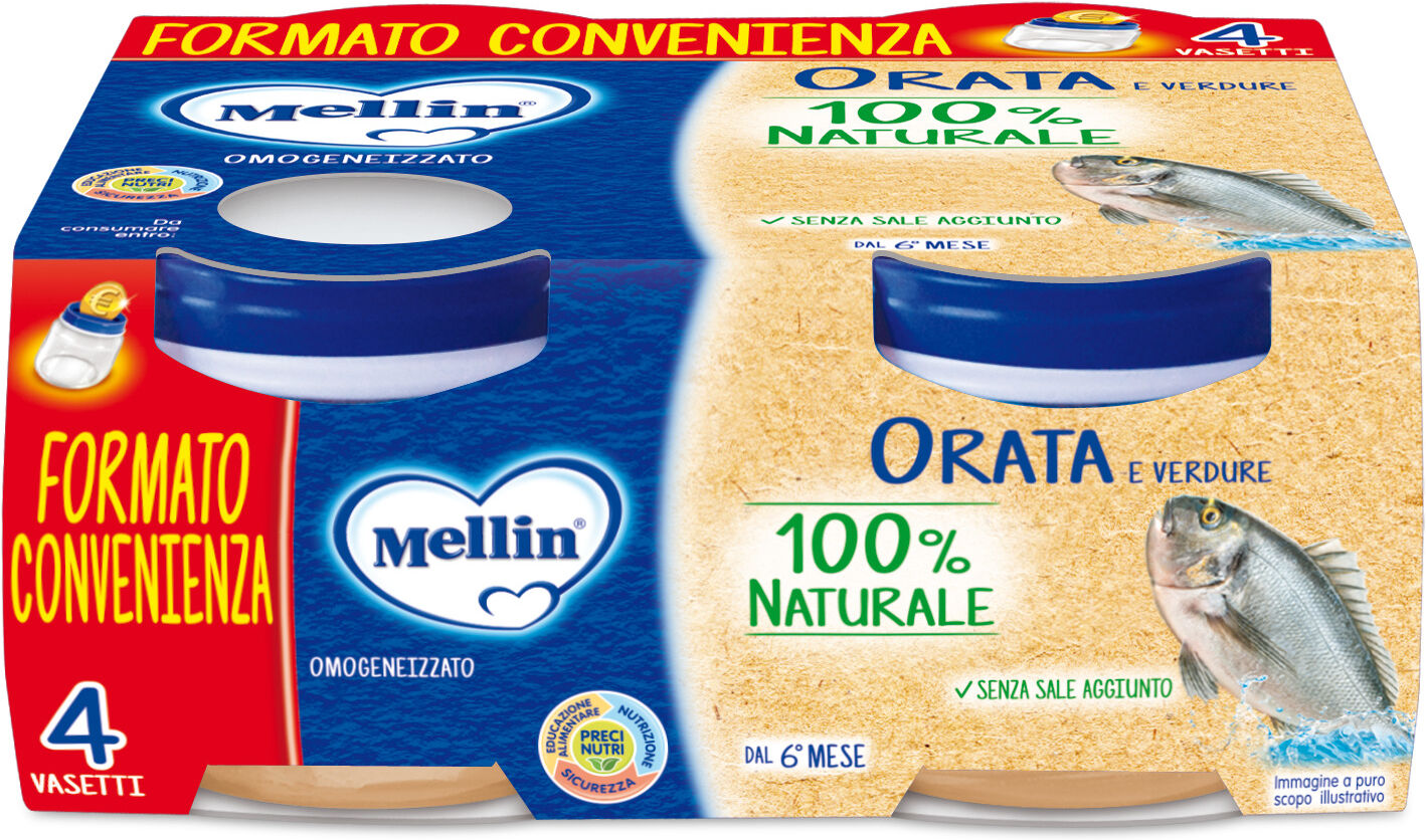 Mellin Omogenizzato Orata 4x80 g
