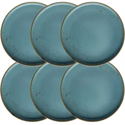 MÄSER Teller flach 27 cm Blau 6er Set, PINTAR blau, 594031