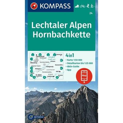 KOMPASS Wanderkarte 24 Lechtaler Alpen, Hornbachkette 1:50.000, Sonstige von , KOMPASS Freytag & Berndt, 978-3-99121-867-8