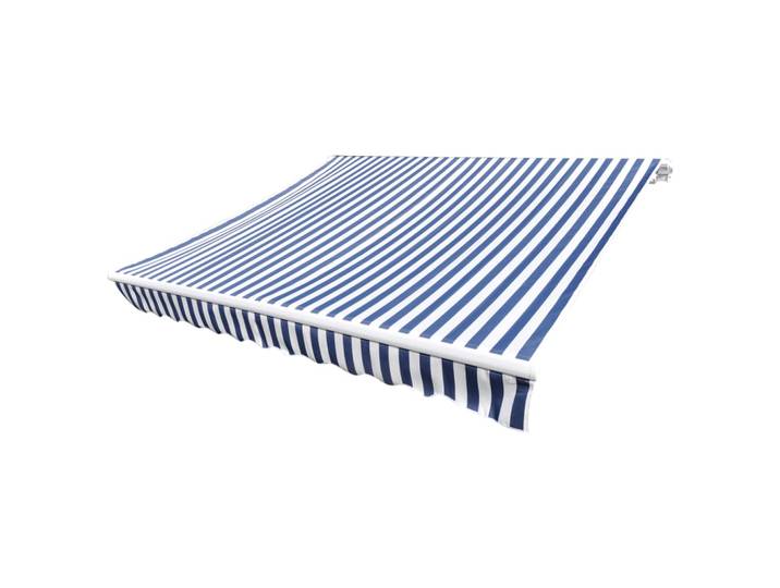 Auvent en toile bleu et blanc 350x250 cm, auvents de fenêtre de balcon de jardin extérieur, décoration de Patio