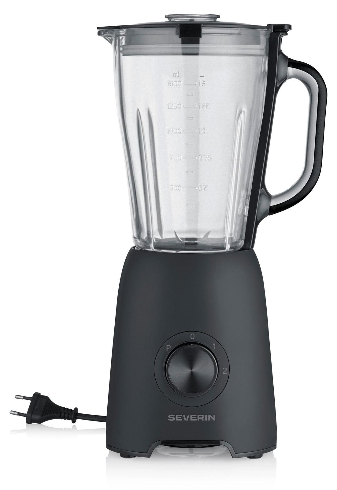 Severin SM 3722 Staande mixer, 1,5 liter, 600 W, Zwart, Transparant