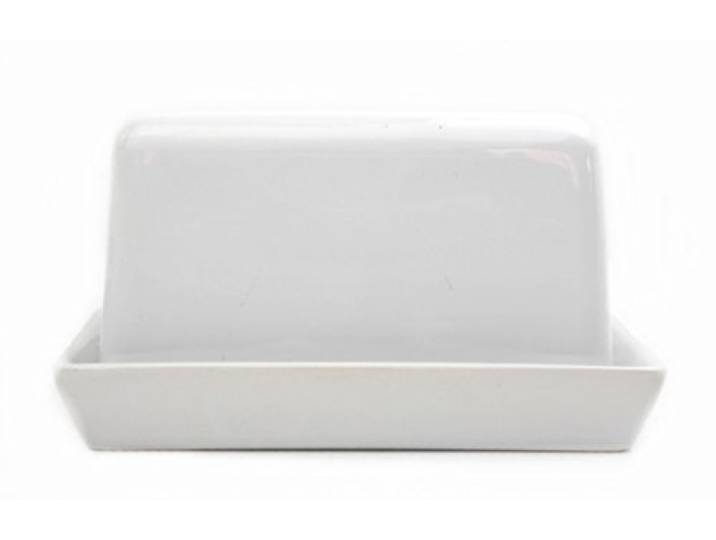 ASA Grande botervloot, keramiek, wit glanzend, 16,5 x 13,5 x 7 cm