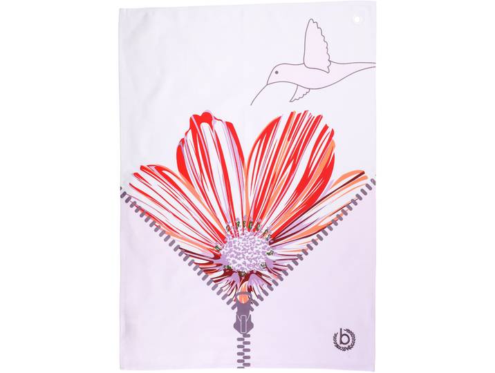 Geschirrtuch BUGATTI Zip & Surprise , bunt (flieder, rot, bunt), B:50cm L:70cm, 100% Baumwolle, Geschirrtücher, Geschirrtuch