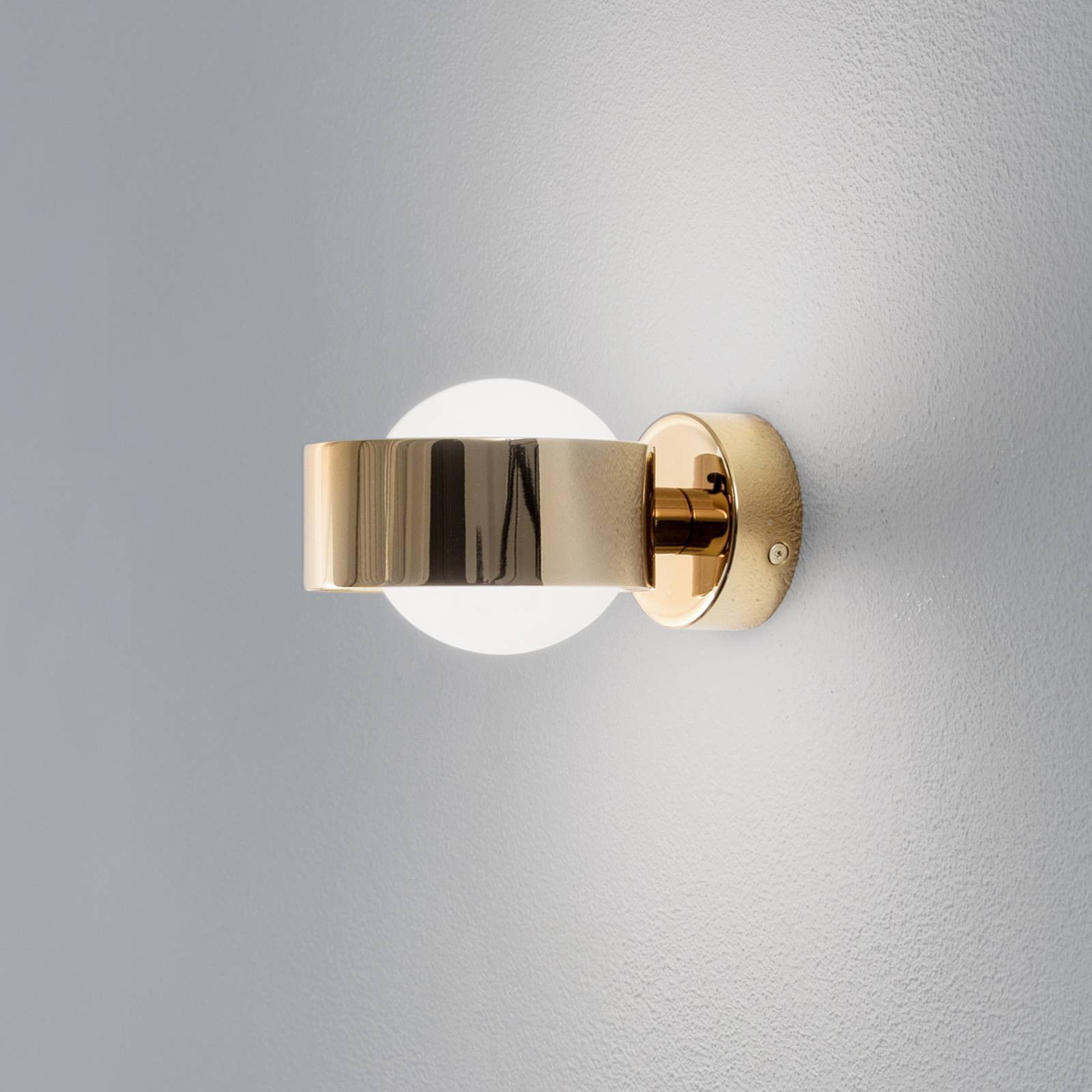 Wandlampe Mado Argon, dimmbar, messing / gold, für Badezimmer, Metall, Modern, Wandleuchte, Wandlampe Bad