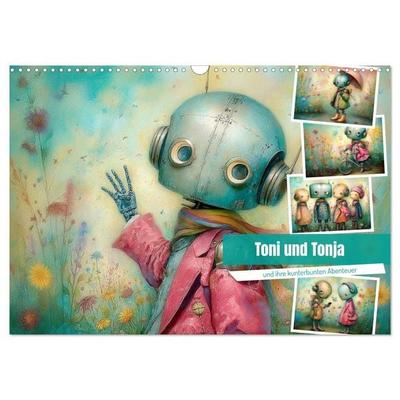 Toni und Tonja und ihre kunterbunten Abenteuer (Wandkalender 2027 DIN A3 quer), CALVENDO Monatskalender
