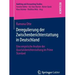 Deregulierung der Zwischenberichterstattung in Deutschland, Fachbücher von Ramona Otte