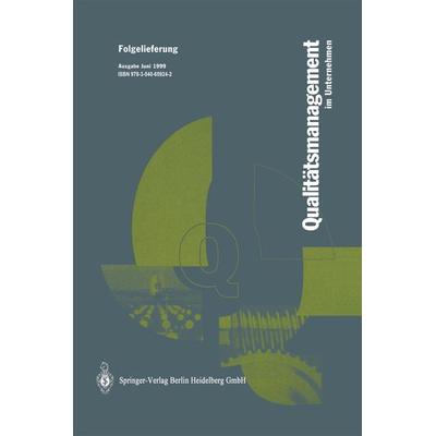 Qualitätsmanagement im Unternehmen, Taschenbuch von Wolfgang Hansen,Gerd F. Kamiske, Springer Berlin, 978-3-540-65924-2
