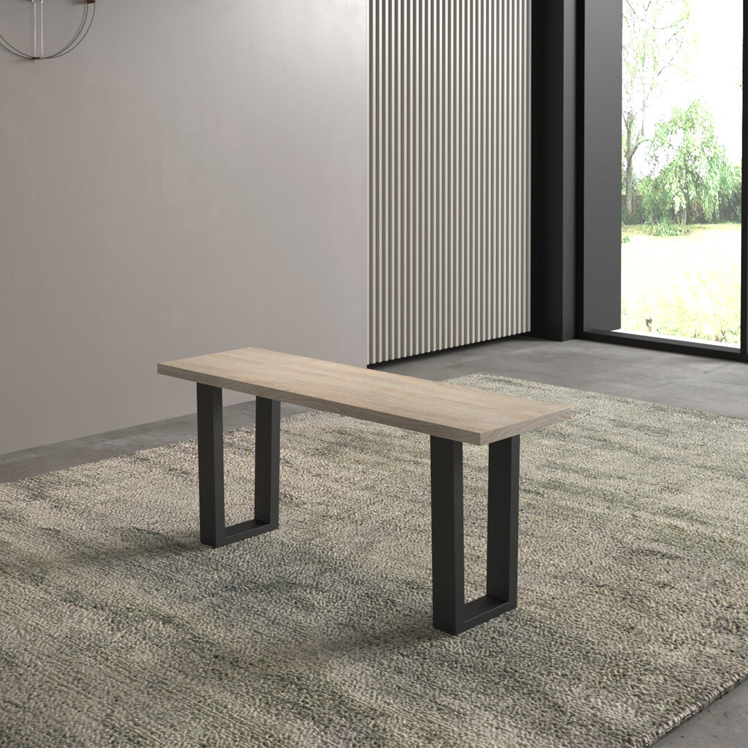 George Oliver Antigua Upholstered Bench Brown H45 x W100 x D30cm