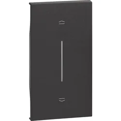 Legrand KG05M2 LivingNow 2-modulige Tastenabdeckung mit Symbol Auf-Ab in der Farbe Black