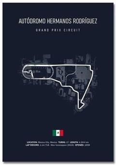 Uplift Essentials F1 Track Circuit Wall Art Minimalist Motorsport Canvas Painting For Home Decor And Race Fans autodromo Hermanos 12 X 16 In