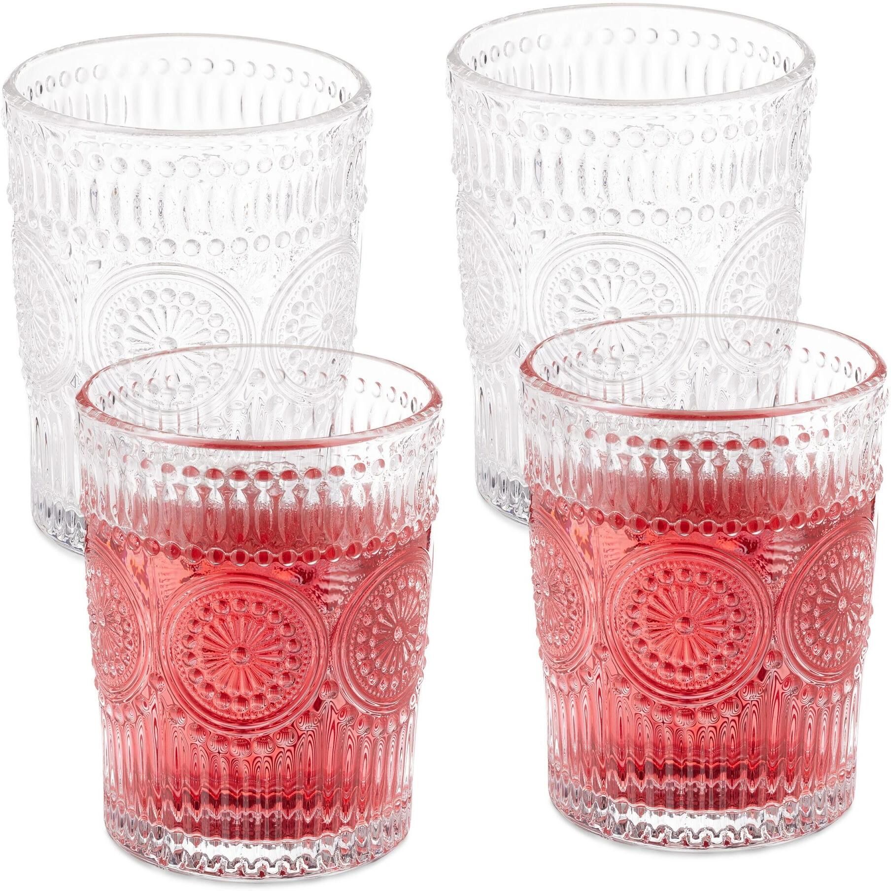Glas RELAXDAYS "4er Set, 300 ml", transparent, H:10cm Ø:8cm, Glas, Trinkgefässe, Glas transparent Ø 8cm x 10cm