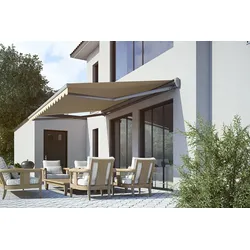 Spettmann Halbkassette SUN LED anthrazit 300x200cm Khaki rechts
