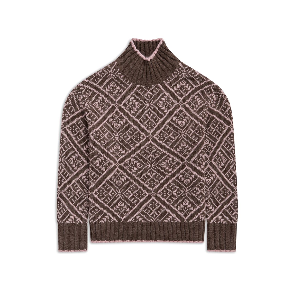 Bergans Vega Knitted Wool Jumper Women hot cocoa/faded pink (25848) M 260485-3814-25848-M