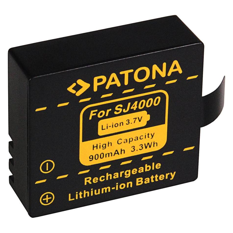 Baxxtar PATONA Akku f. SJCAM SJ4000 SubTig3 Rollei Actioncam 220 300 300 Plus 310 330 415 416 426 (Kamera Akku Ladegerät) (PT1228)