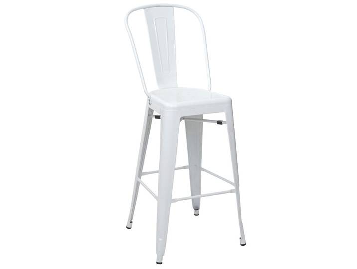 Jamb Barhocker Metall Weiß, Metall, 50x117x45 cm, Esszimmer, Barmöbel, Barhocker