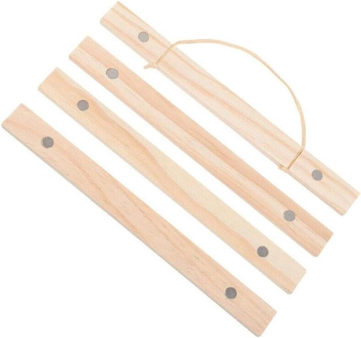 Grenen Posterhanger met Houten Frame en Magnetische Sluiting - Houtkleur - 21 cm
