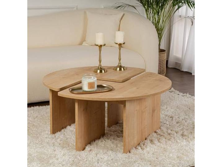 Dmora Couchtisch Codroipo 90x90x41h cm Braun
