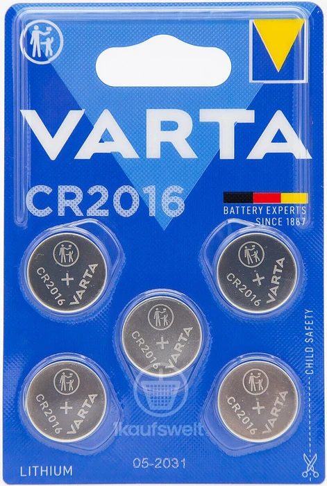 VARTA Spezial Lithium-Batterie CR 2016 - 5 Stück