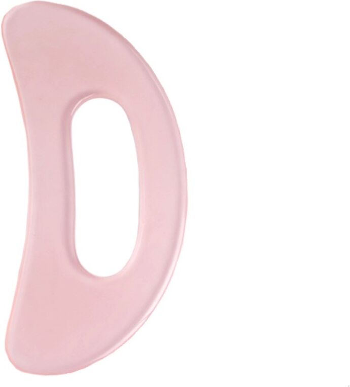 INF Harz Gua-Sha-Massagebrett – kleines ergonomisches, gebogenes Werkzeug für Gesicht, Nacken und Körper, Rosa