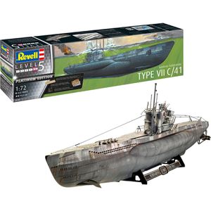 Revell Modellbausatz 05163 German Submarine Type VII C-41, 832 Teile, Level 5, ab 13 Jahre, Maßstab 1:72